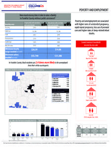 POVERTY AND EMPLOYMENT How much money does it take to raise a family in Franklin County without public assistance? Single adult with an infant and a preschooler