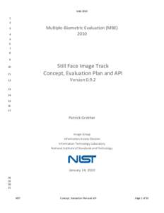 Biometrics / ISO/IEC 19794-5 / Access control / National security / Fingerprint SDK / Security / Gaithersburg /  Maryland / National Institute of Standards and Technology