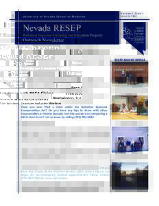 University of Nevada School of Medicine  VOLUME 3 , ISSUE 1 AUGUST[removed]Nevada RESEP