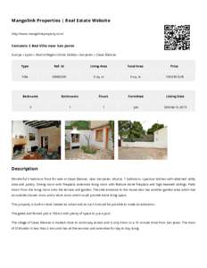 Mangolink Properties | Real Estate Website http://www.mangolinkproperty.com/ Fantastic 3 Bed Villa near San Javier Europe » Spain » Murcia Region (Costa Calida) » San Javier » Casas Blancas Type