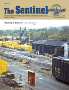 ISSN[removed]A QUARTERLY MAGAZINE PUBLISHED BY THE BALTIMORE & OHIO RAILROAD HISTORICAL SOCIETY VOLUME 36, NUMBER 4