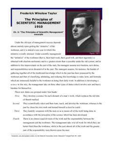 CHAPTER II: THE PRINCIPLES OF SCIENTIFIC MANAGEMENT