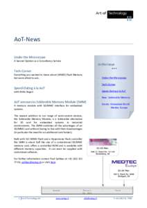 AoT-News Under the Microscope A Second Opinion as a Consultancy Service In this Issue 