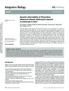 Integrative Biology View Article Online PAPER  Downloaded by Massachusetts Institute of Technology on 11 February 2013