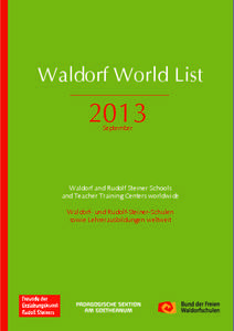 Waldorf World List  2013