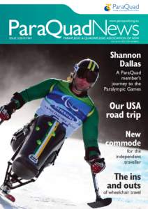 www.paraquad.org.au  ParaQuadNews ISSUE[removed]MAY  PARAPLEGIC & QUADRIPLEGIC ASSOCIATION OF NSW