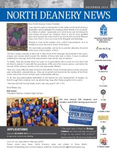 DECEMBER[removed]NORTH DEANERY NEWS Dear North Deanery School Families,  I was asked to write an introduction to this edition of the North Deanery