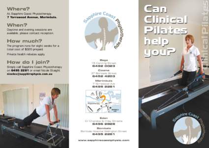 Exercise / Physical therapy / Merimbula /  New South Wales / Medicine / Health / Pilates