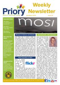 Weekly Newsletter 23rd March 2012 Issue 22