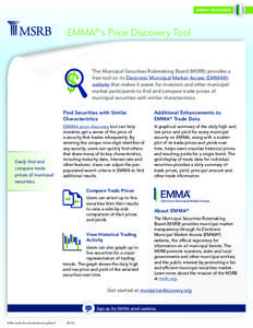 Economics / Security / Securities market / Bond / Business / Financial economics / Tower Amendment / Investor Protection and Securities Reform Act / Electronic Municipal Market Access / Municipal Securities Rulemaking Board / Municipal bond