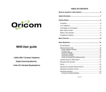 Microsoft Word - Manual M140 Oricom Draft.doc