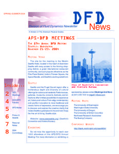 SPRING/SUMMER[removed]DFD News  Division of Fluid Dynamics Newsletter
