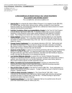 STATE OF CALIF ORNIA—NATURAL RESOU RCES AGENCY  EDMUND G. BROWN, JR., G O V E R NO R CALIFORNIA COA STA L COMMISSIO N 45 FREMONT, SUI TE 2000