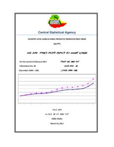    Central Statistical Agency COUNTRY LEVEL AGRICULTURAL PRODUCTS PRODUCER PRICE INDEX  (Ag‐PPI) 