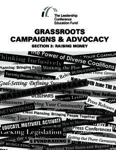 GRASSROOTS CAMPAIGNS & ADVOCACY Thinking  SECTION 3: RAISING MONEY