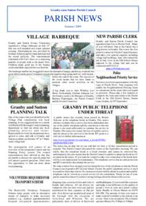 Granby-cum-Sutton Parish Council  PARISH NEWS Summer[removed]NEW PARISH CLERK