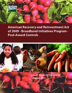 United States Department of Agriculture Office of Inspector General American Recovery and Reinvestment Act of[removed]Broadband Initiatives Program Post-Award Controls