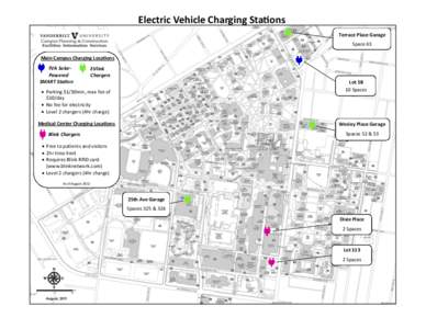 Electric Vehicle Charging Stations Terrace Place Garage Space 63 Main Campus Charging Locations TVA SolarPowered SMART Station