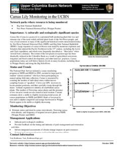 Upper Columbia Basin Network  Inventory & Monitoring National Park Service U.S. Department of the Interior