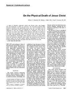 On the Physical Death of Jesus Christ