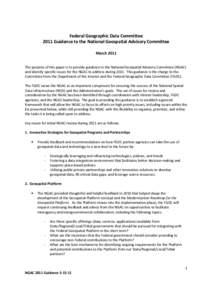 Geography / Cartography / Geodesy / OMB Circular A-16 / Geospatial analysis / Pennsylvania Spatial Data Access / Geospatial metadata / Geographic information systems / Federal Geographic Data Committee / Geocodes