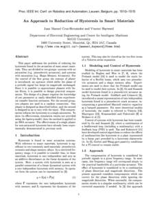 Control theory / Systems theory / Magnetism / Magnetic ordering / Materials science / Hysteresis / Electric motor / Preisach model of hysteresis / Control system / Electromagnetism / Physics / Science