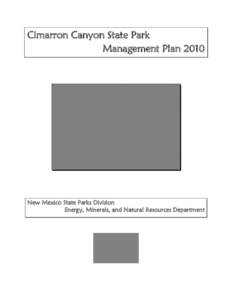 Cimarron Canyon State Park Management Plan 2010 New Mexico State Parks Division Energy, Minerals, and Natural Resources Department