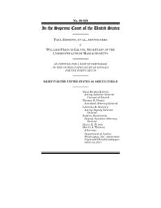 No[removed]In the Supreme Court of the United States PAUL SIMMONS, ET AL., PETITIONERS v. WILLIAM FRANCIS GALVIN, SECRETARY OF THE