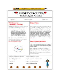 SHORT CIRCUITS The Schrockguide Newsletter Vol. 2 No. 3 ISSN: 1525-836X