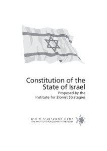 Constitution of the State of Israel Proposed by the