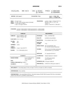 ANISIDINE  CH3OC6H4NH2 MW: 123.16