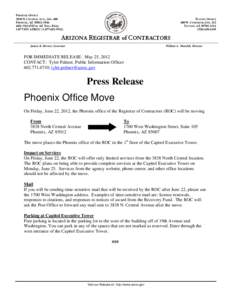 Microsoft Word - Press Release Phoenix Office Move[removed]doc