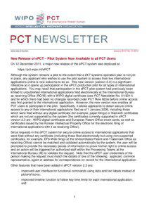 PCT NEWSLETTER - No[removed]January 2012)