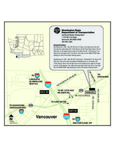 WSDOT SW Region HQ Map - Vancouver