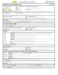 Form: Application for Federal Assistance: SF-424 v.2.0