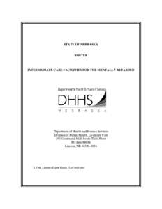 Geography of the United States / United States / Nebraska / Mosaic / Intermediate Care Facilities for Individuals with Mental Retardation