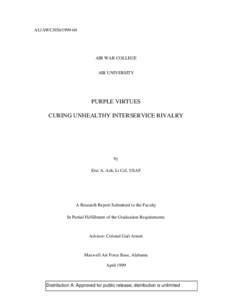 Interservice rivalry / Rivalry / United States Department of Defense / Revolt of the Admirals / Virtue / United States Air Force / Business ethics / Ethics / Jointness / Military organization / Military / Military terminology