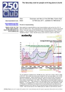 The Saturday club for people with big plans to build  Download details from: www.audacity.org/250New-Towns-index.htm Mobile: [removed]Skype: abley-audacity