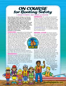 Transport / Water / Pleasure Craft Operator Card / Canoeing / North American Safe Boating Campaign / Boating / United States Coast Guard / Capsizing