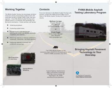FHWA Mobile Asphalt Testing Laboratory Program