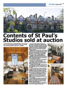   August[removed]Contents of St Paul’s Studios sold at auction