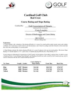 Slope rating / Handicap / Sports / Leisure / Golf