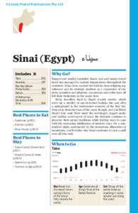 ©Lonely Planet Publications Pty Ltd  Sinai (Egypt) ‫ﺳﻴﻨﺎء‬ Why Go? Taba............................. 356 Nuweiba .......................357