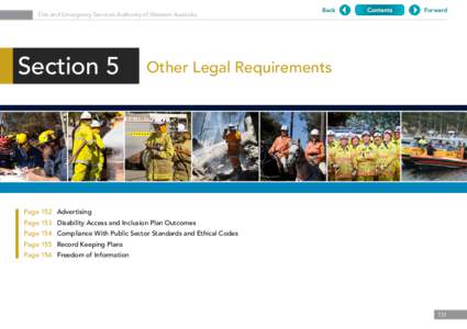 Fire and Emergency Services Authority of Western Australia  Section 5 Back