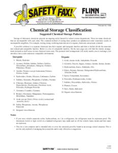 SF#11088 Chemical Storage Classification