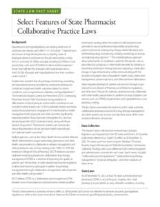 Select Features of State Pharmacist Collaborative Practice Laws