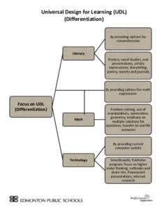 Universal Design for Learning (UDL) (Differentiation) By providing options for comprehension Literacy Posters, novel studies, oral