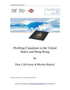 Canadians Abroad Project  Project Paper Series