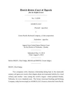 United States Court of Appeals For the Eighth Circuit ___________________________ No[removed]___________________________ ASARCO, LLC