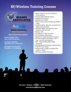 RF/Wireless Training Courses  ® Besser Associates Web Classroom